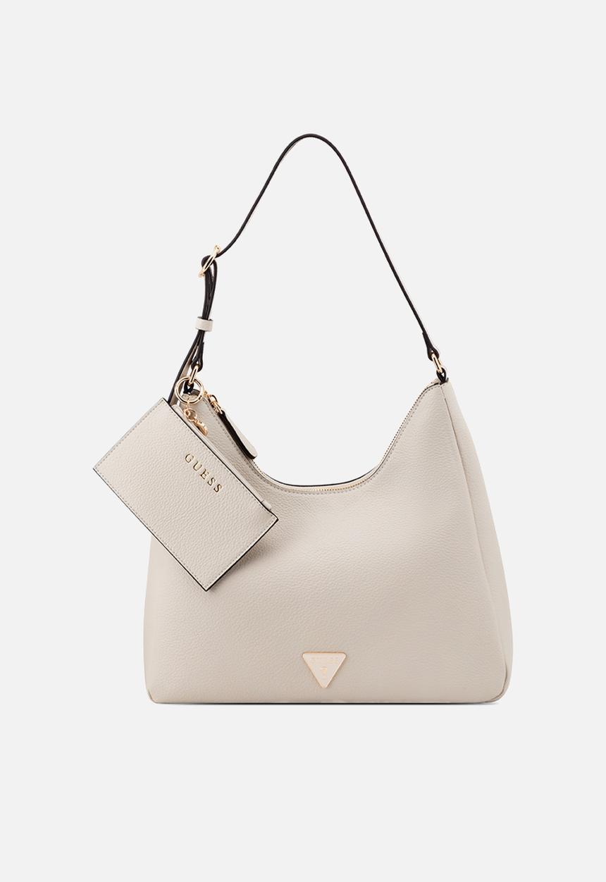 GUESS - Wells Shoulder Satchel Bag - Stone