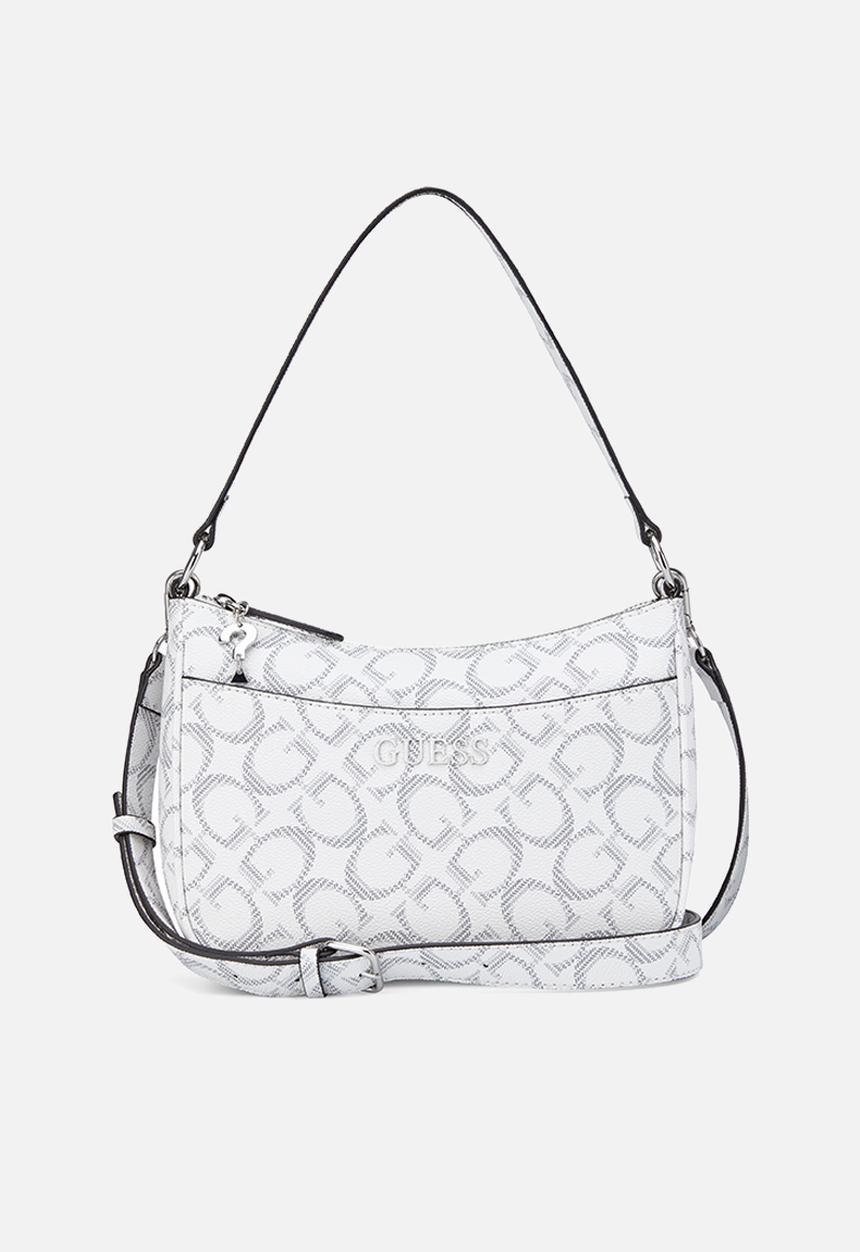 GUESS - Granby Mini Crossbody Top Zip Bag-White