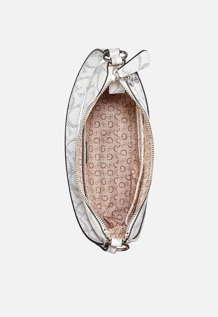 GUESS - Granby Mini Crossbody Top Zip Bag-White