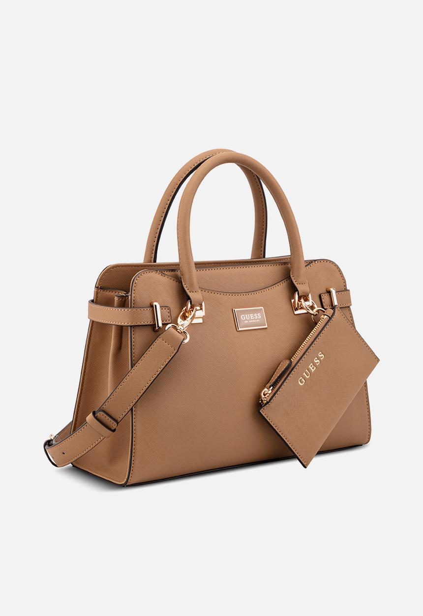 GUESS - Rosie Satchel Bag - Saddle Tan