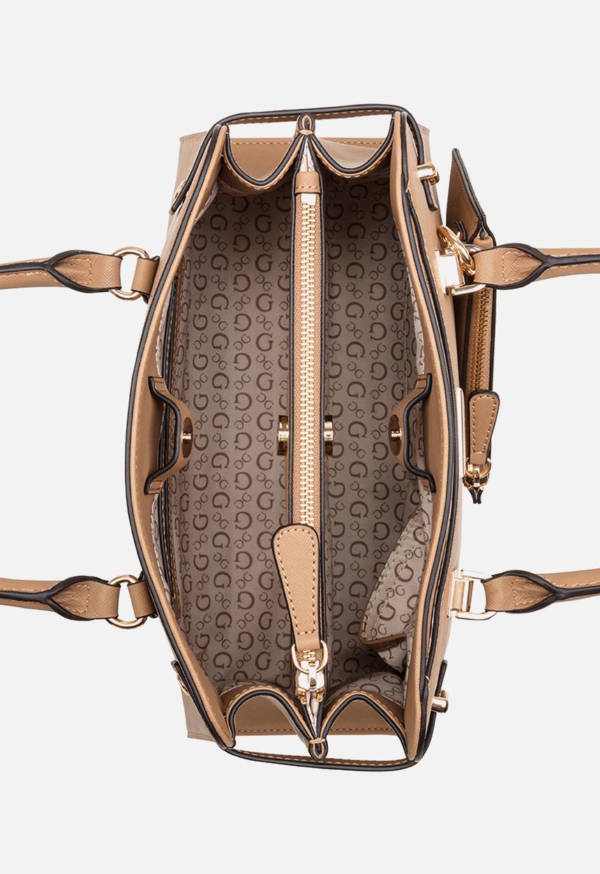 GUESS - Rosie Satchel Bag - Saddle Tan