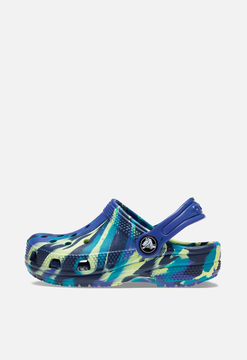 Crocs - Classic marbled clog k - navy/turbo teal