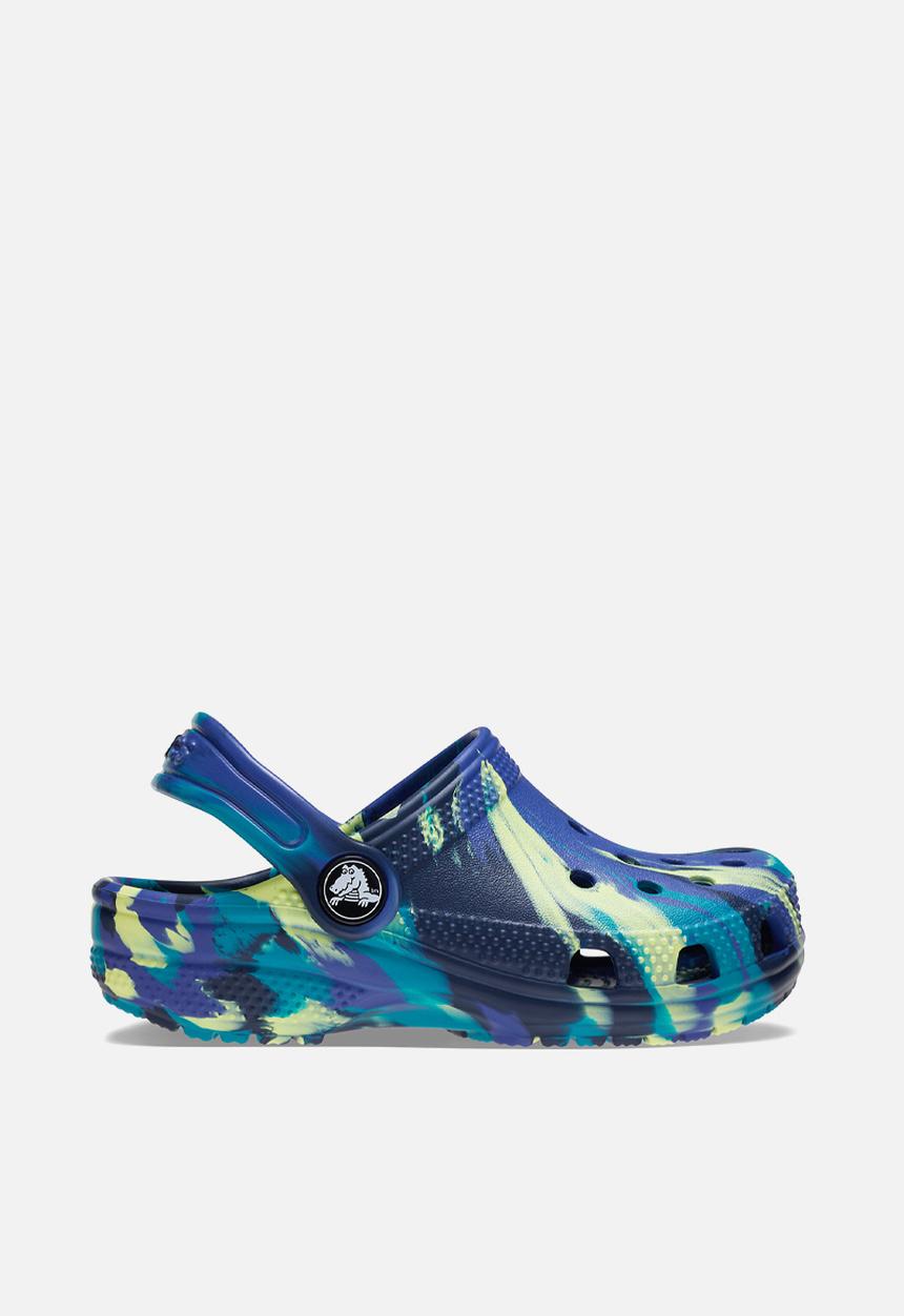 Crocs - Classic marbled clog k - navy/turbo teal