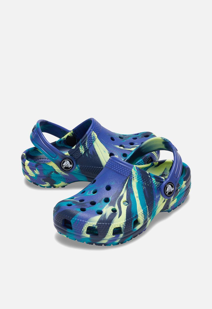 Crocs - Classic marbled clog k - navy/turbo teal