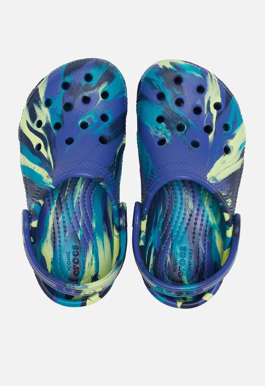 Crocs - Classic marbled clog k - navy/turbo teal