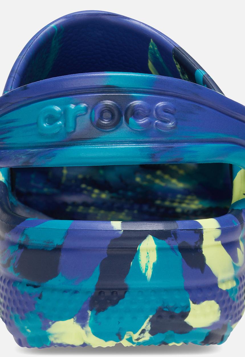 Crocs - Classic marbled clog k - navy/turbo teal