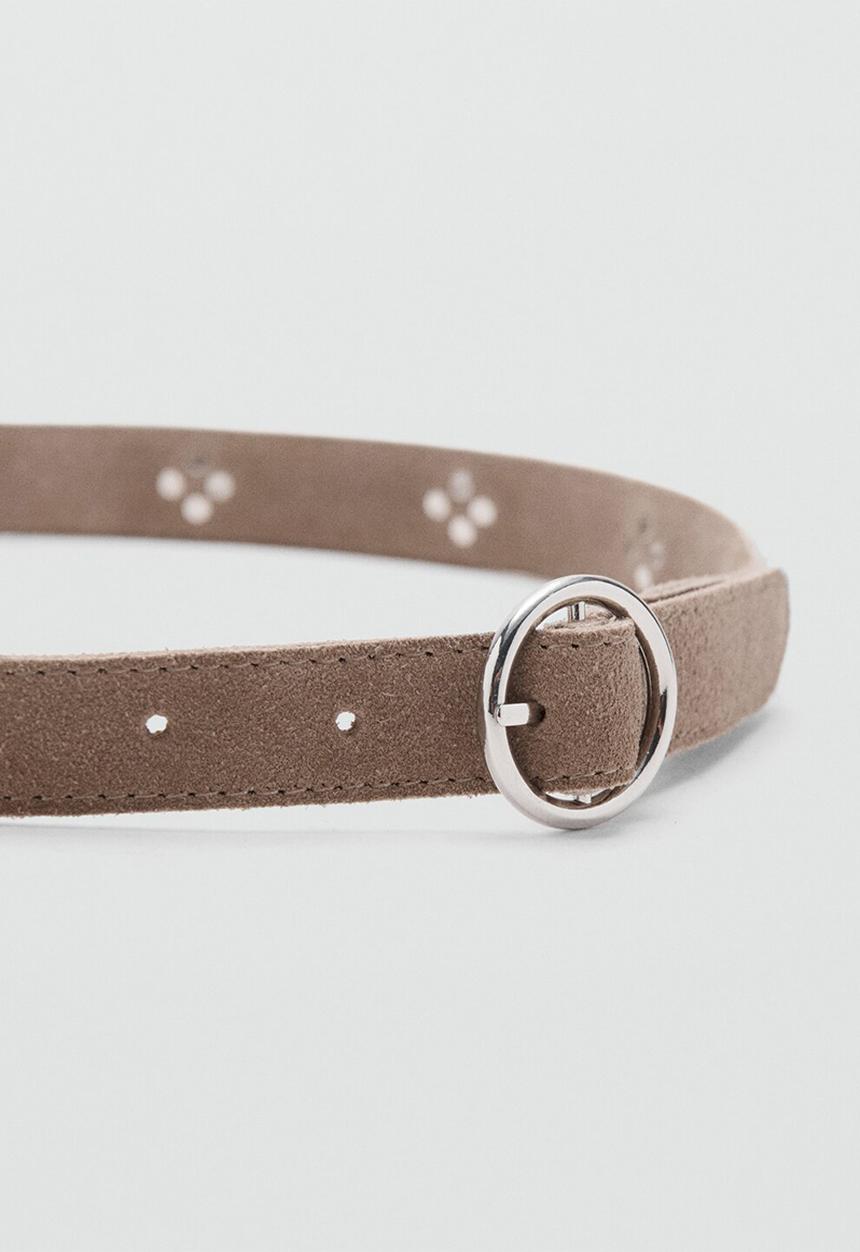 MANGO - Belt BANDUB - Light/Pastel Brown