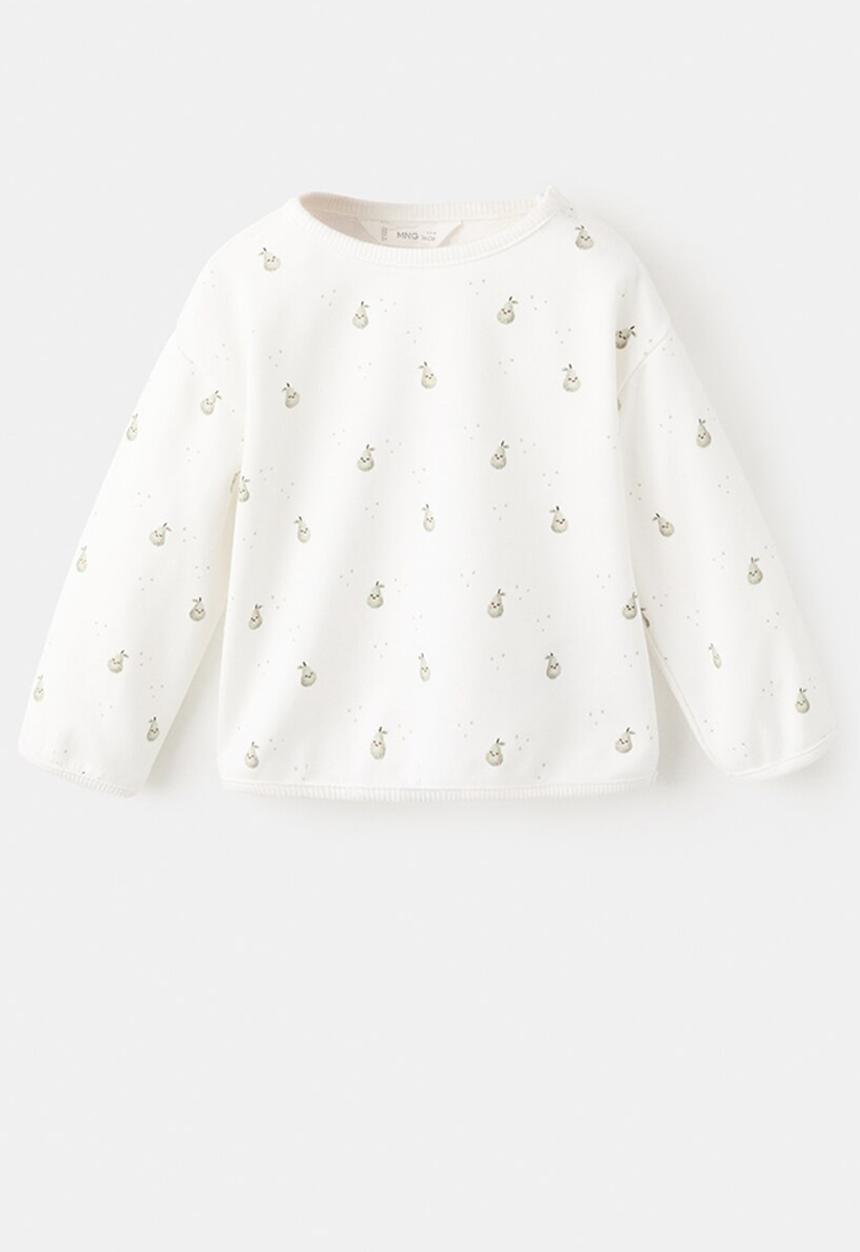 MANGO - Sweatshirt DOTS - Natural