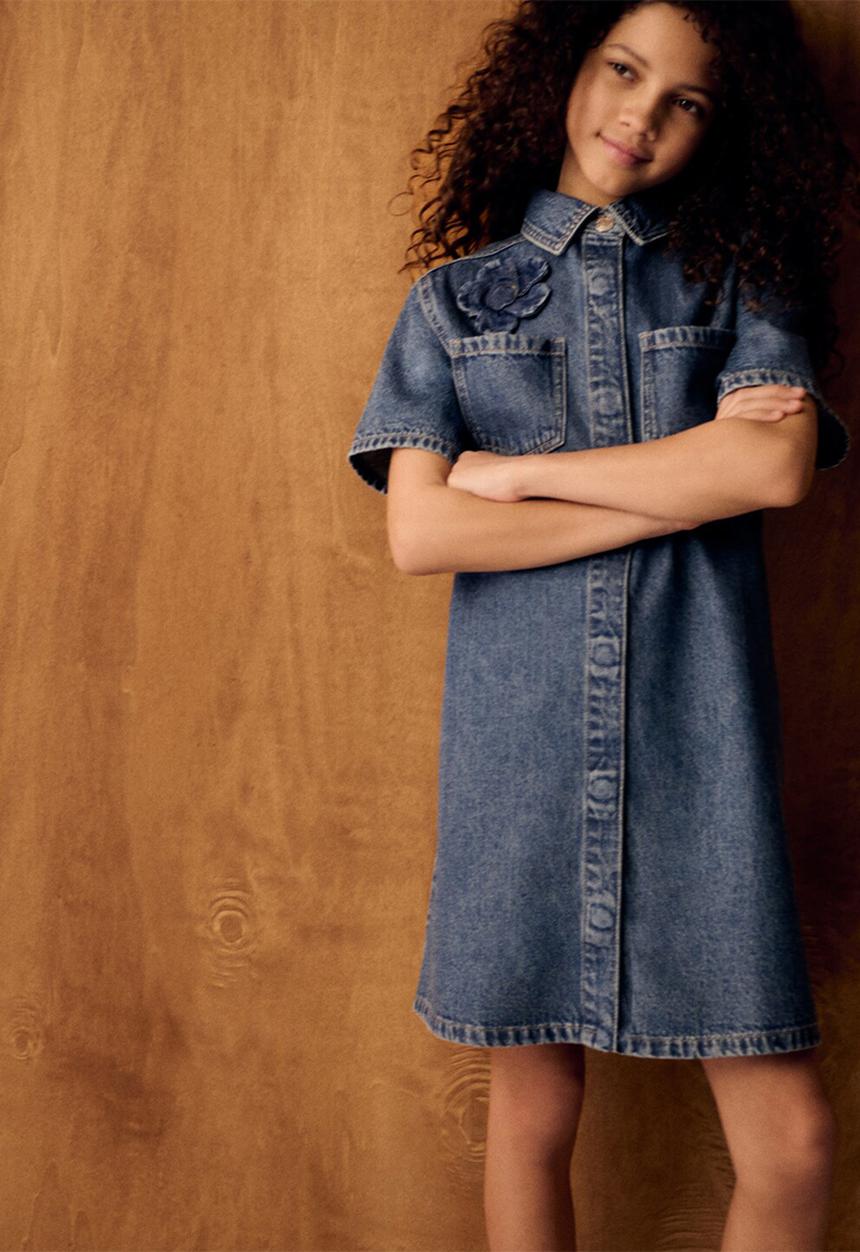 MANGO - Dress ROSE - Open Blue