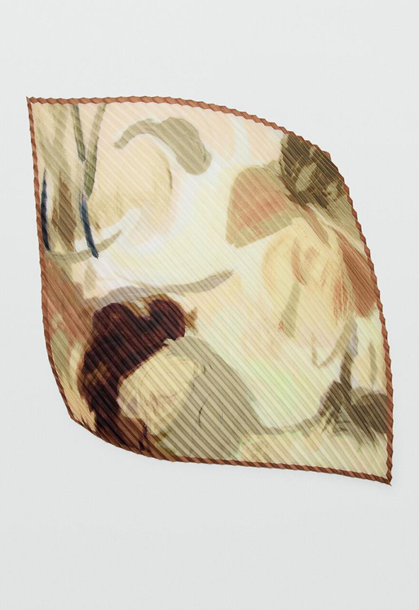 MANGO - Plisse neckerchief - light yellow