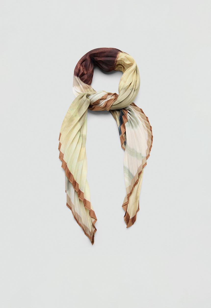 MANGO - Plisse neckerchief - light yellow