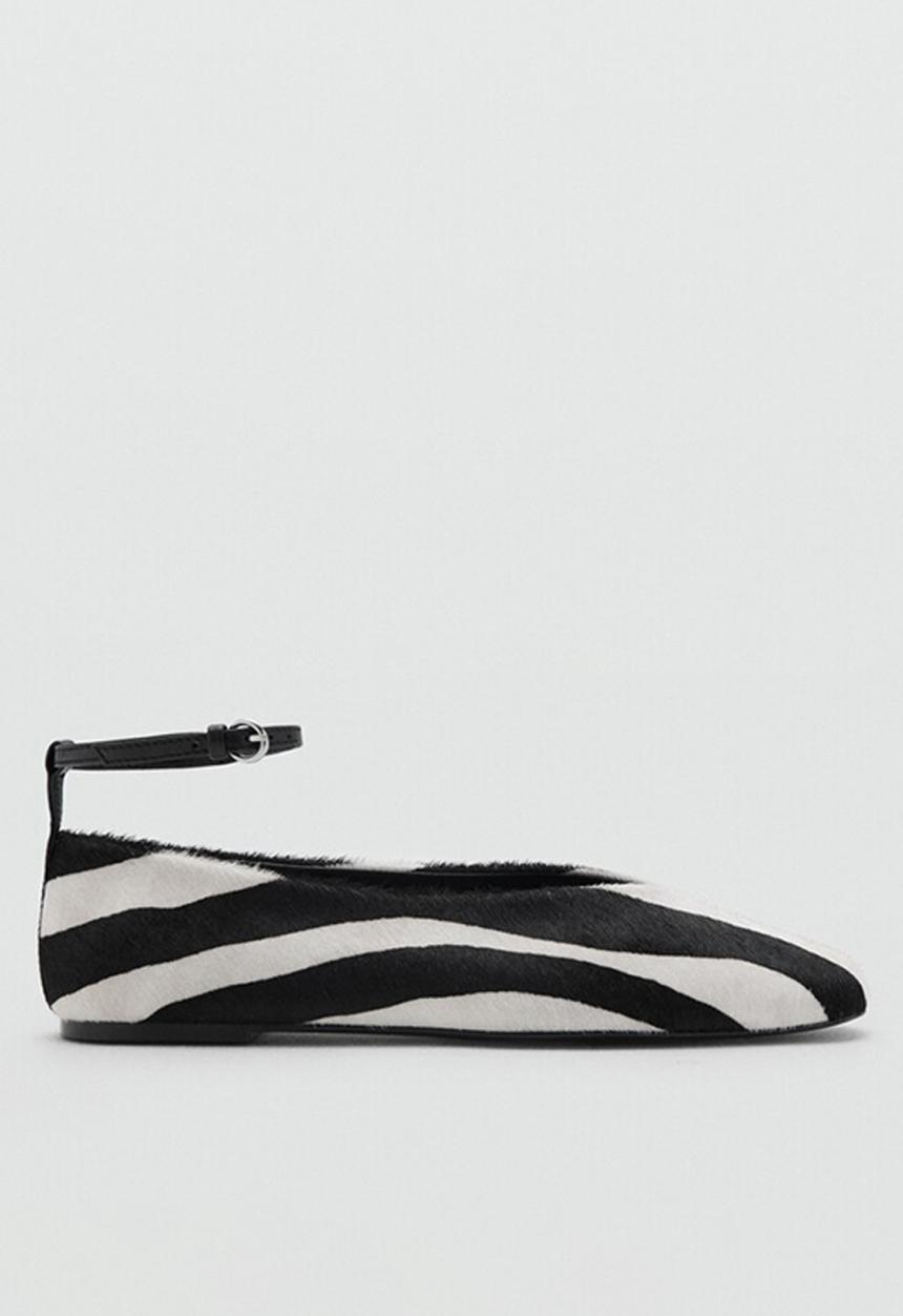 MANGO - Fabra suede ankle strap pump - black