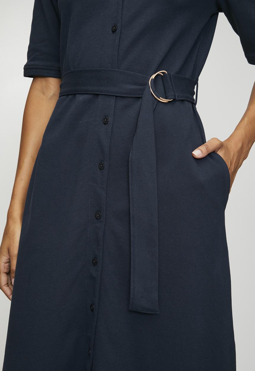 POLO - Wmn Elizabeth Flare Ss Golfer Dress - Carbon