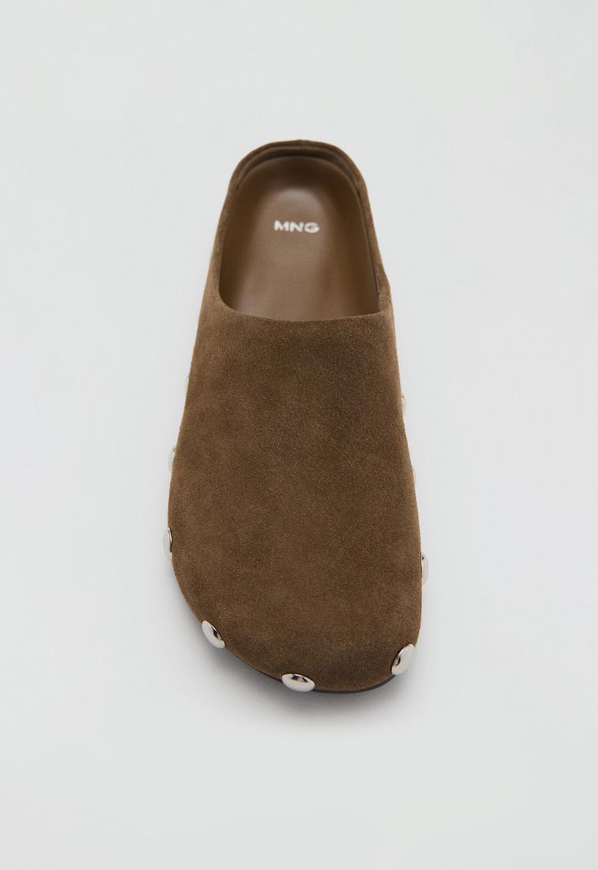 MANGO - Clog suede mule - light/pastel brown