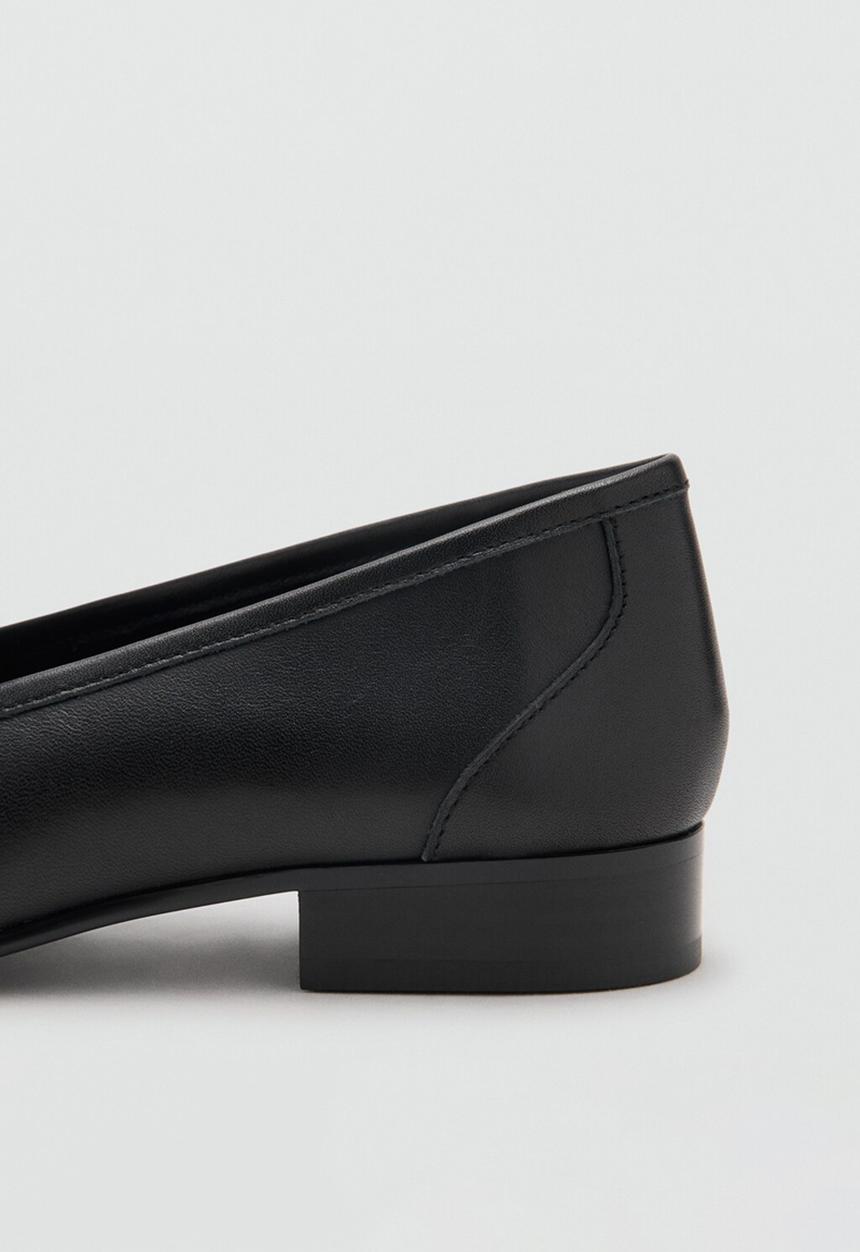 MANGO - Liso leather loafer - black
