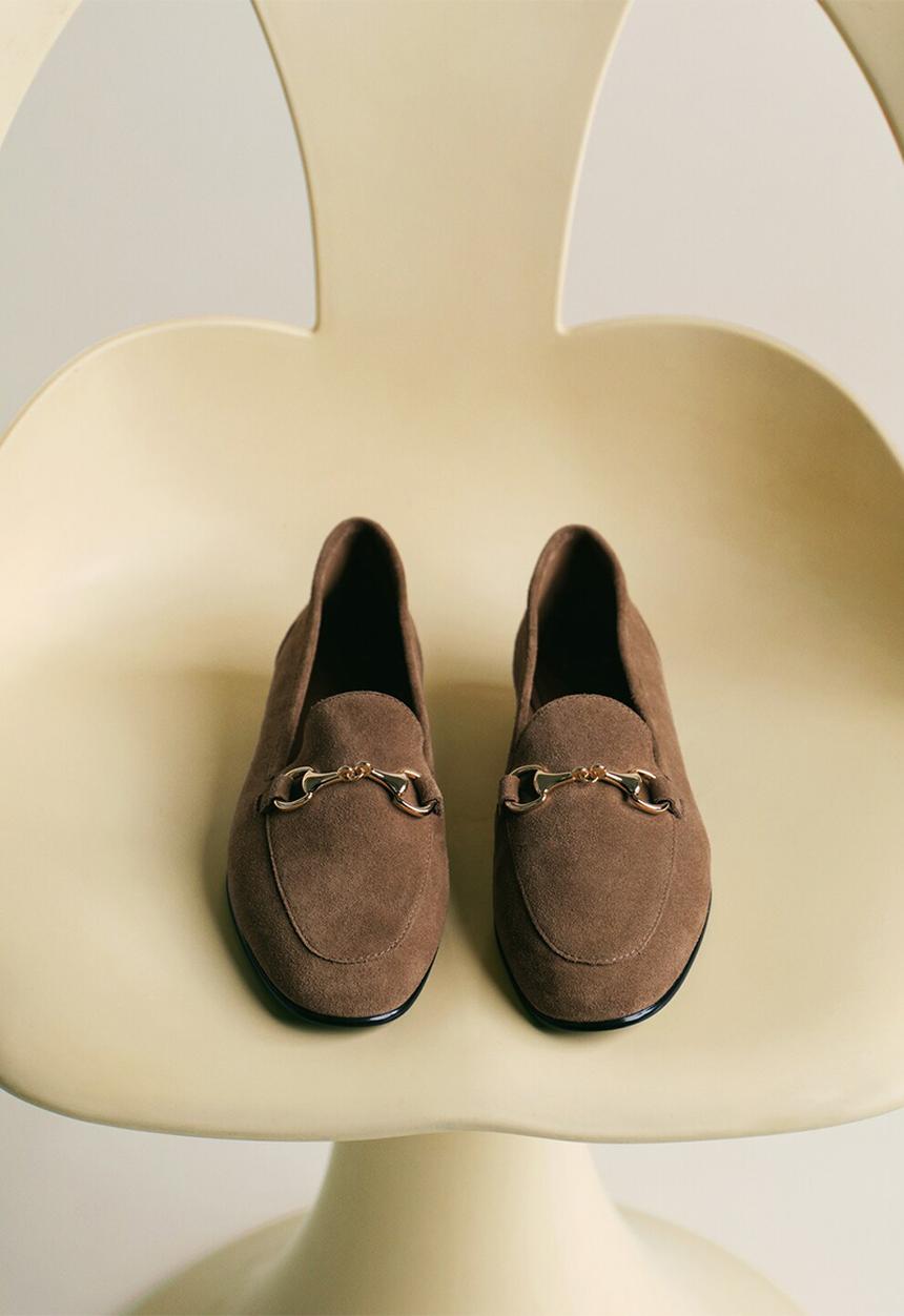 MANGO - Liso1 suede loafer - light/pastel brown