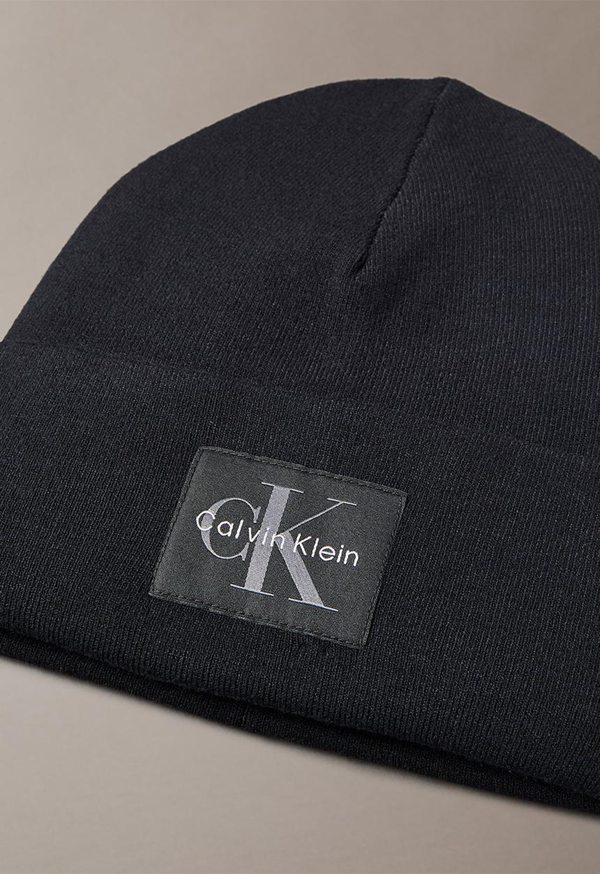 Calvin Klein - Monologo Patch Beanie - Black