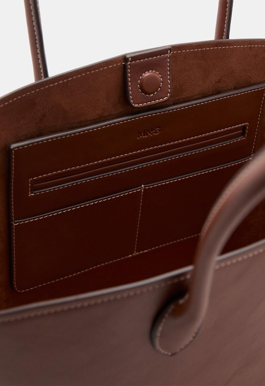 MANGO - Capi shoulder bag - medium brown