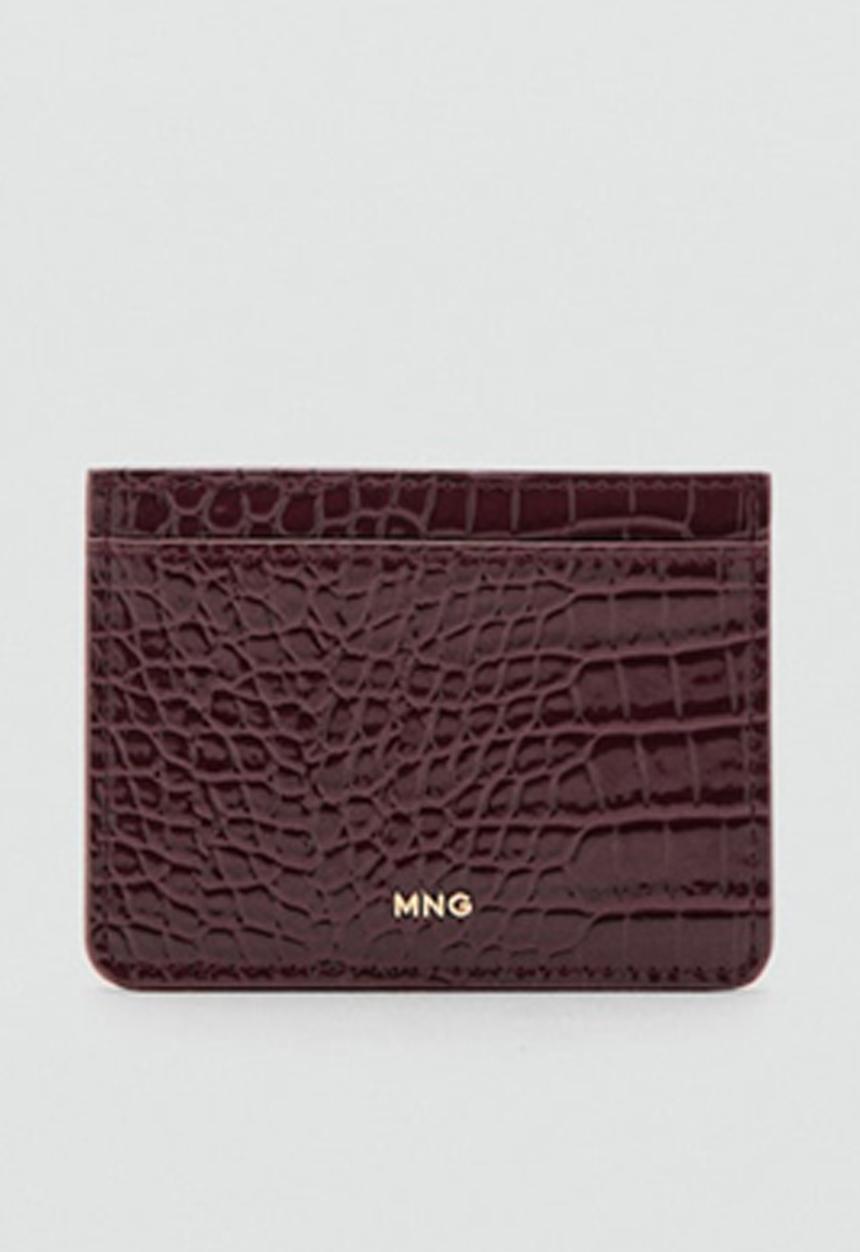 MANGO - Victoria card holder-dark red