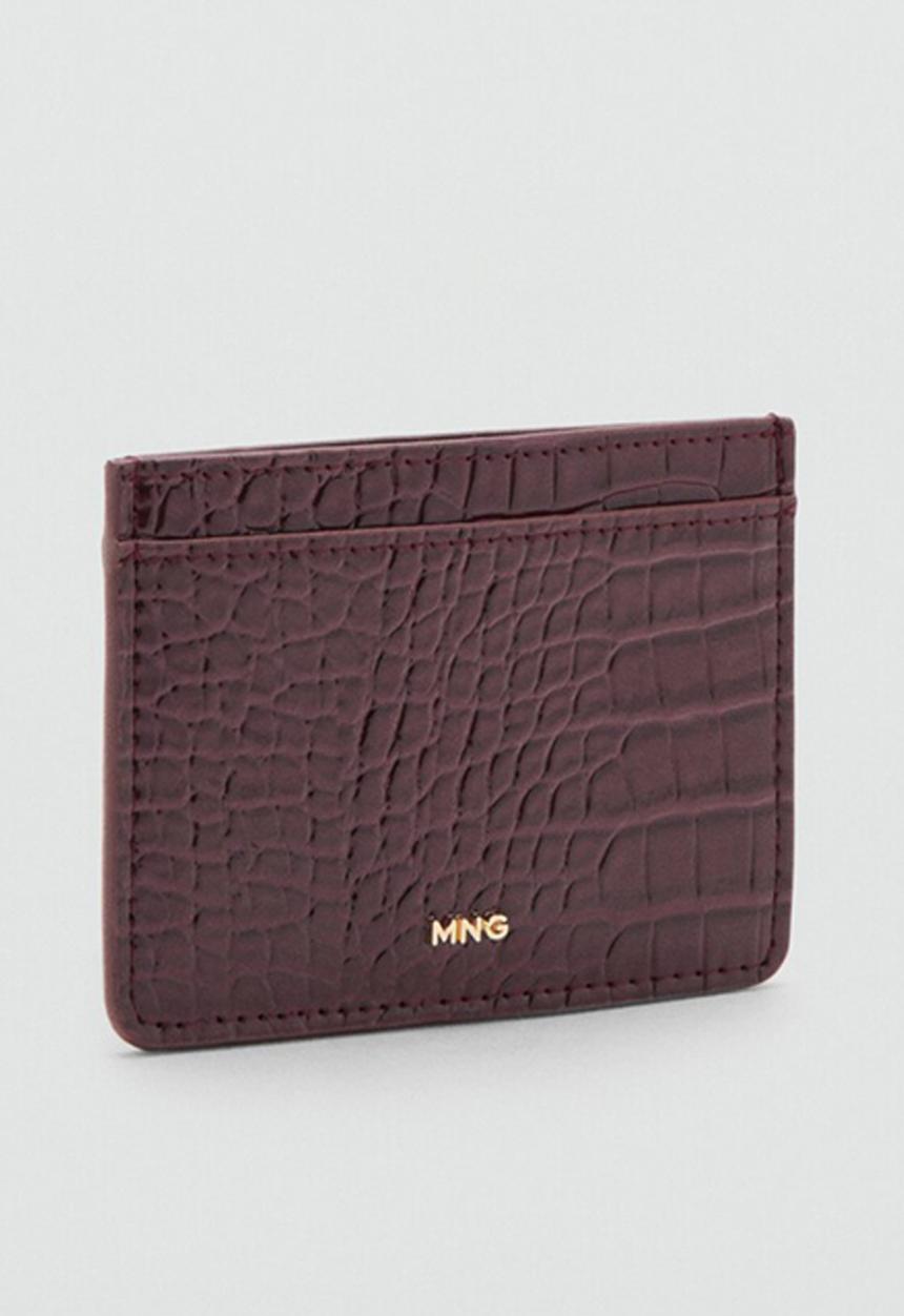 MANGO - Victoria card holder-dark red