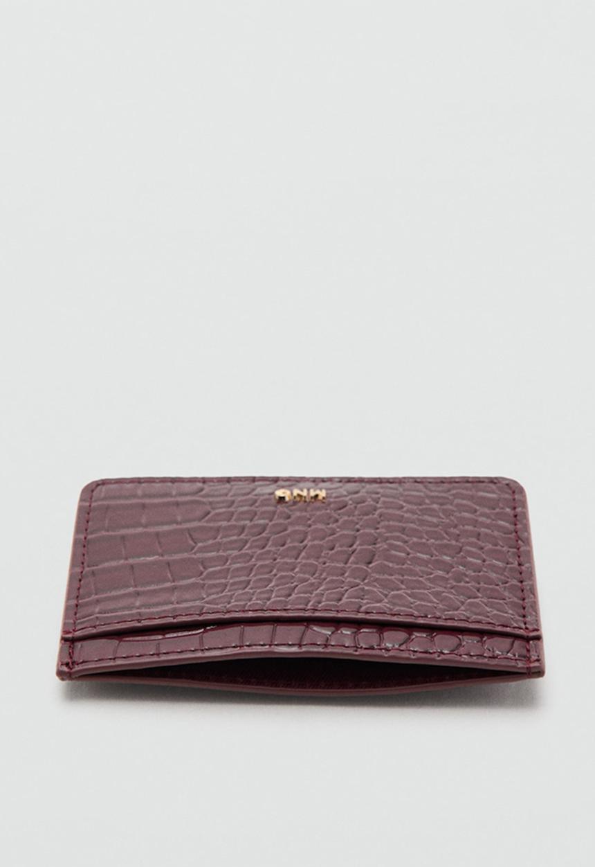 MANGO - Victoria card holder-dark red