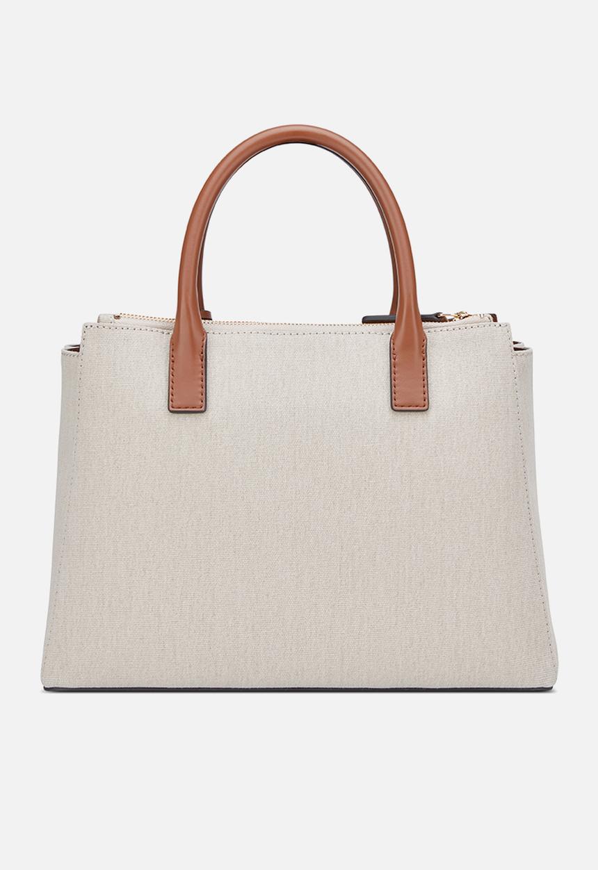 GUESS - Reena Satchel Bag - Natural
