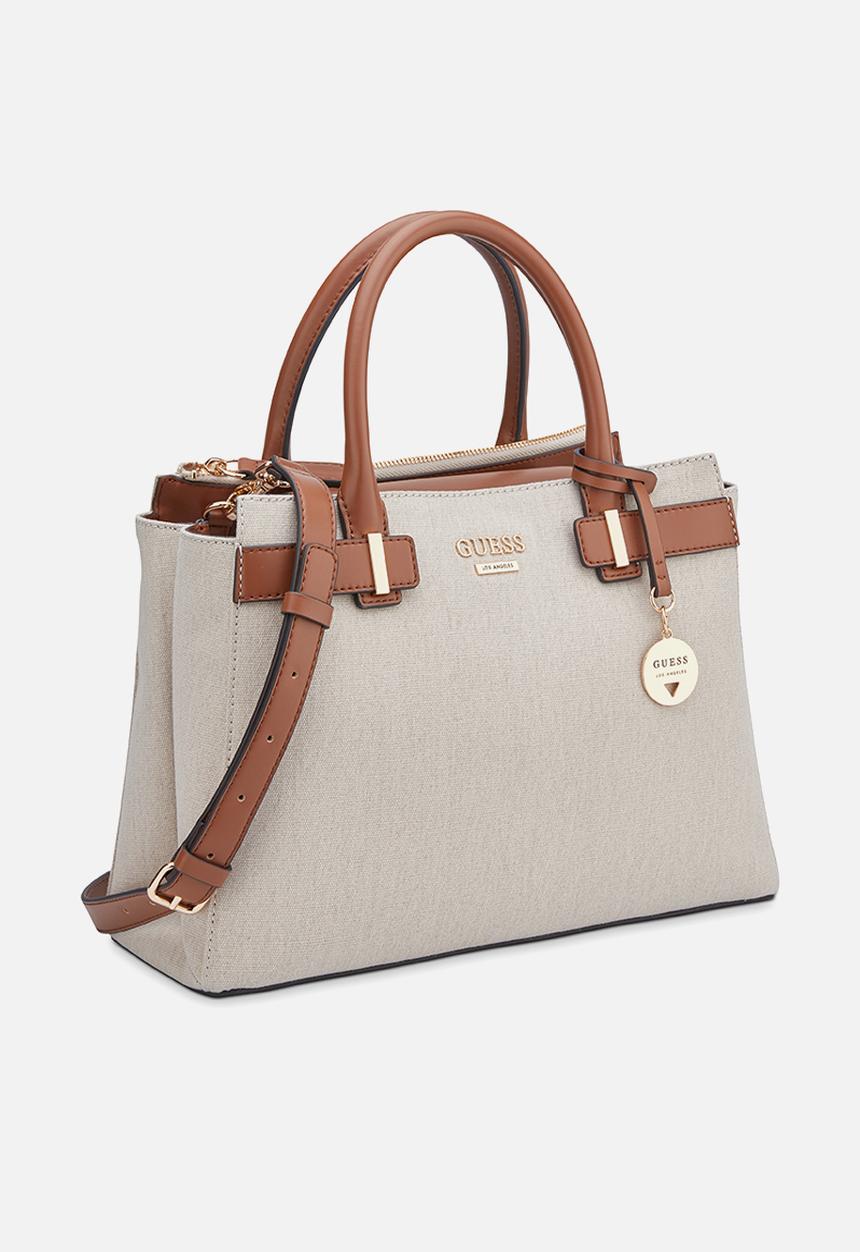 GUESS - Reena Satchel Bag - Natural