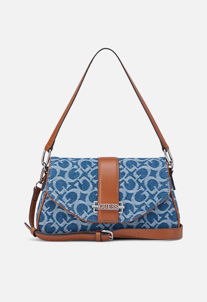 GUESS - Erika Flap Crossbody Bag - Denim