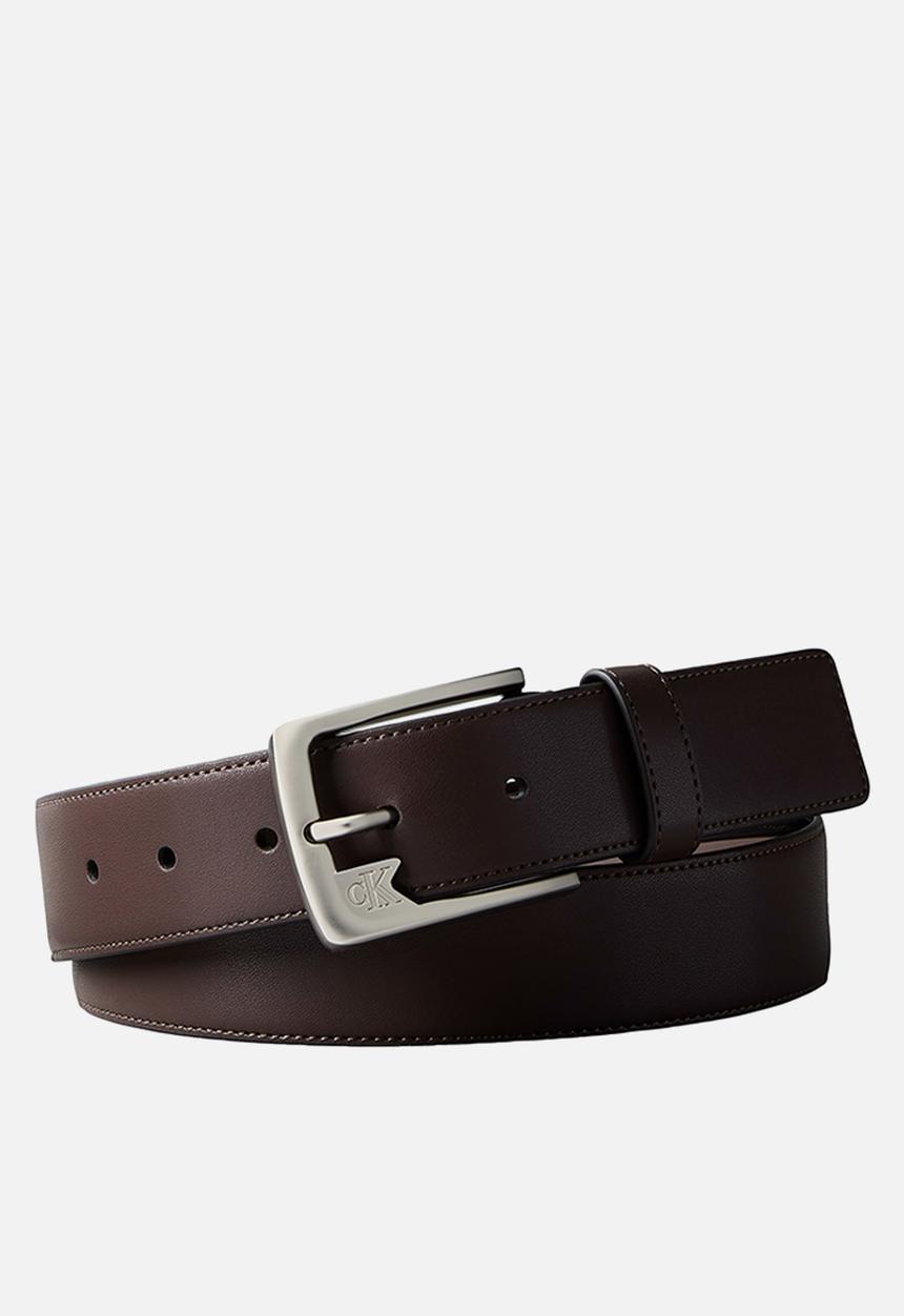 Calvin Klein - Ssnl Mono Frame Buckle 35Mm - CK Dark Brown/Pewter