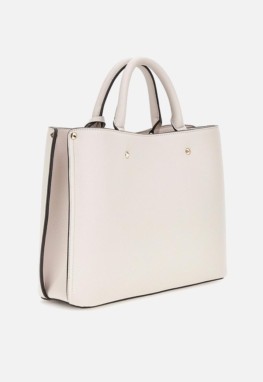 GUESS - Meridian Girlfriend Satchel Bag - Ivory