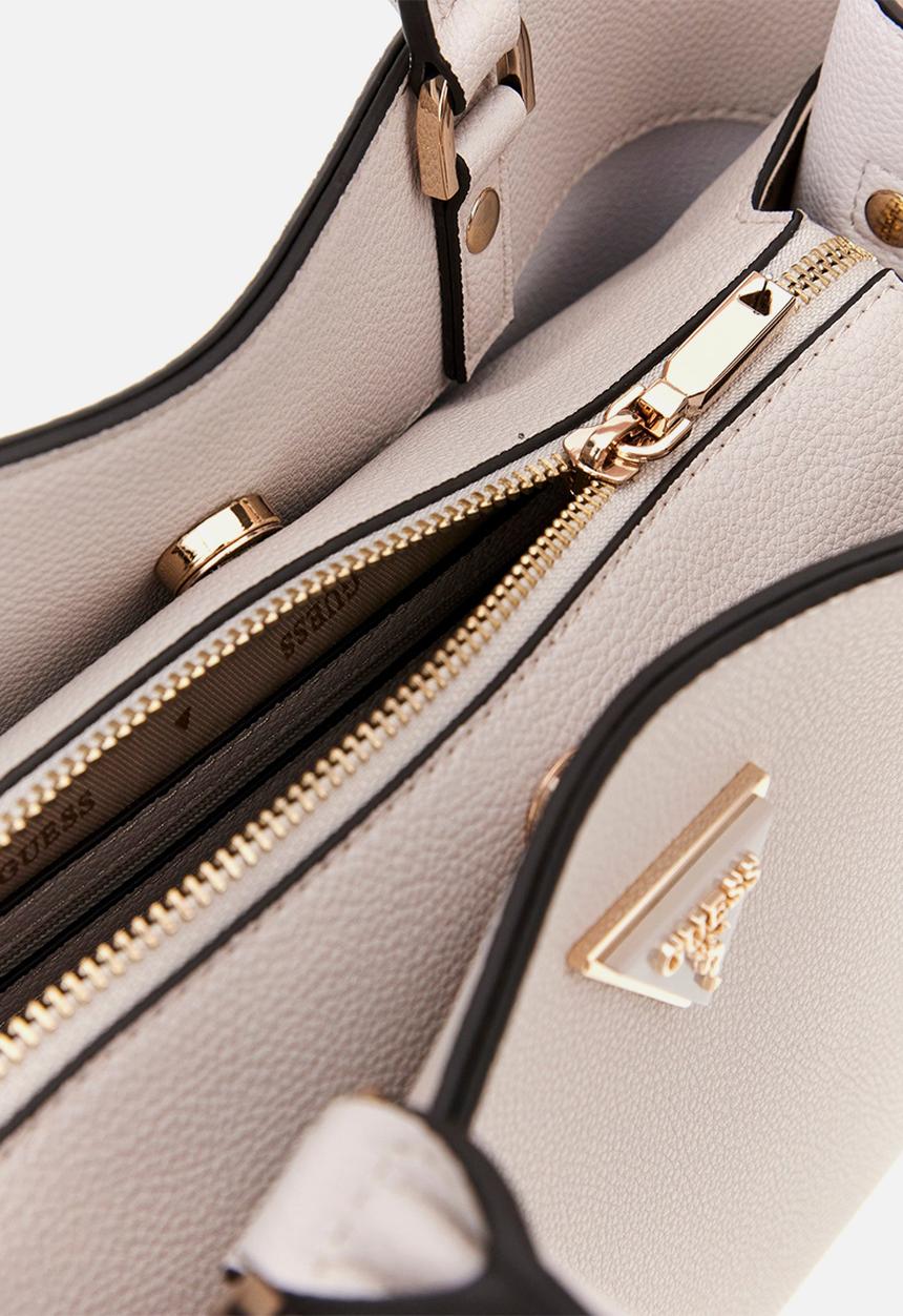 GUESS - Meridian Girlfriend Satchel Bag - Ivory