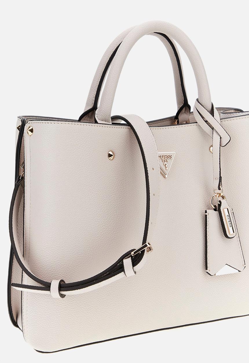 GUESS - Meridian Girlfriend Satchel Bag - Ivory