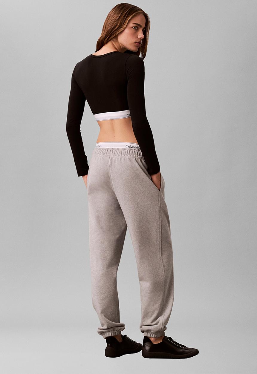 Calvin Klein - Monologo foil french terry jogger - heroic grey heather