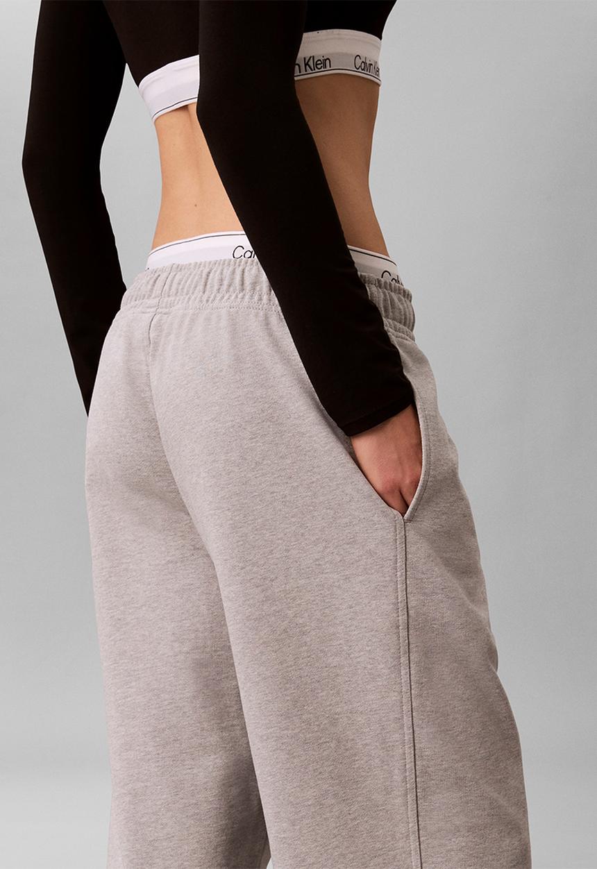 Calvin Klein - Monologo foil french terry jogger - heroic grey heather