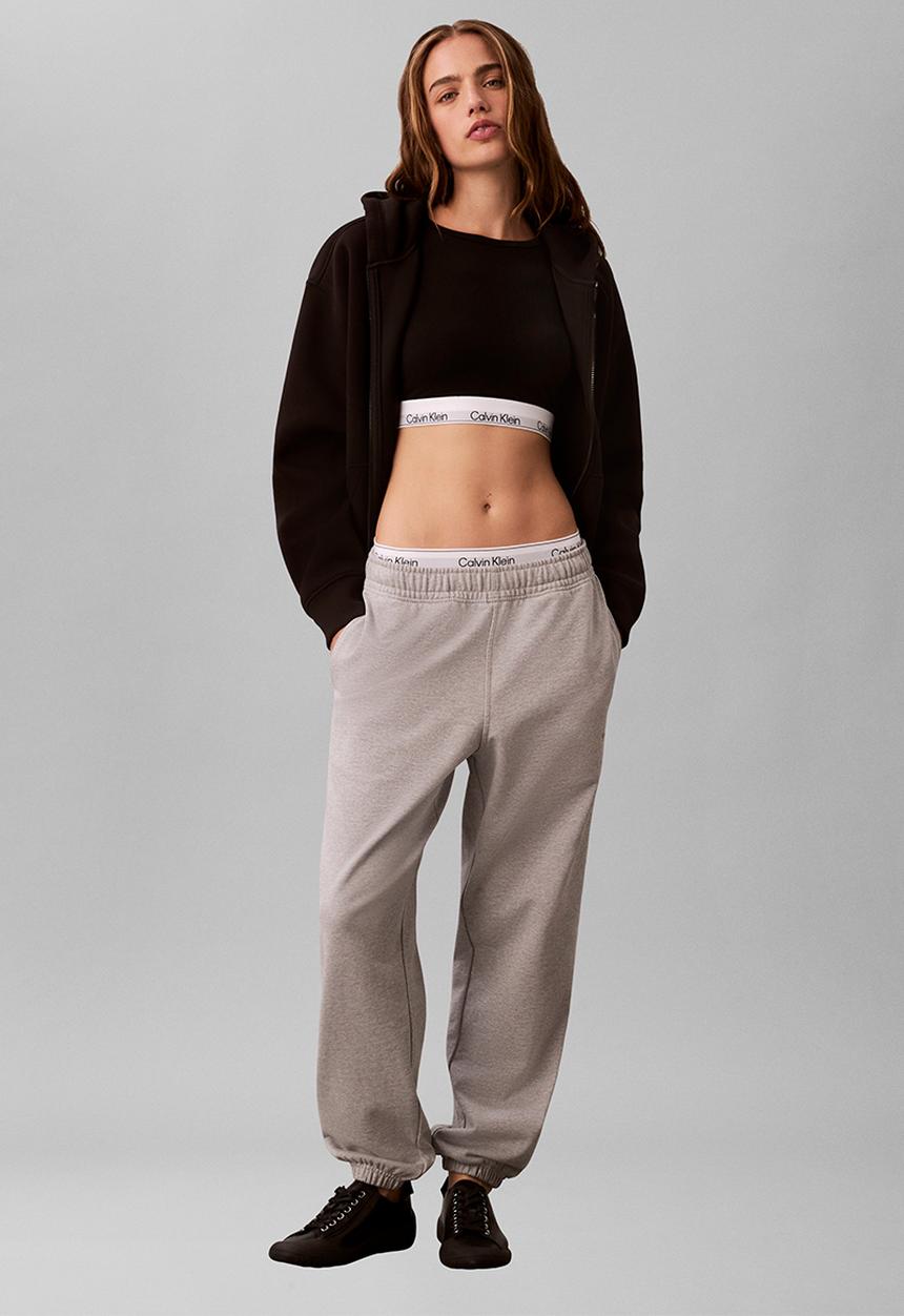 Calvin Klein - Monologo foil french terry jogger - heroic grey heather