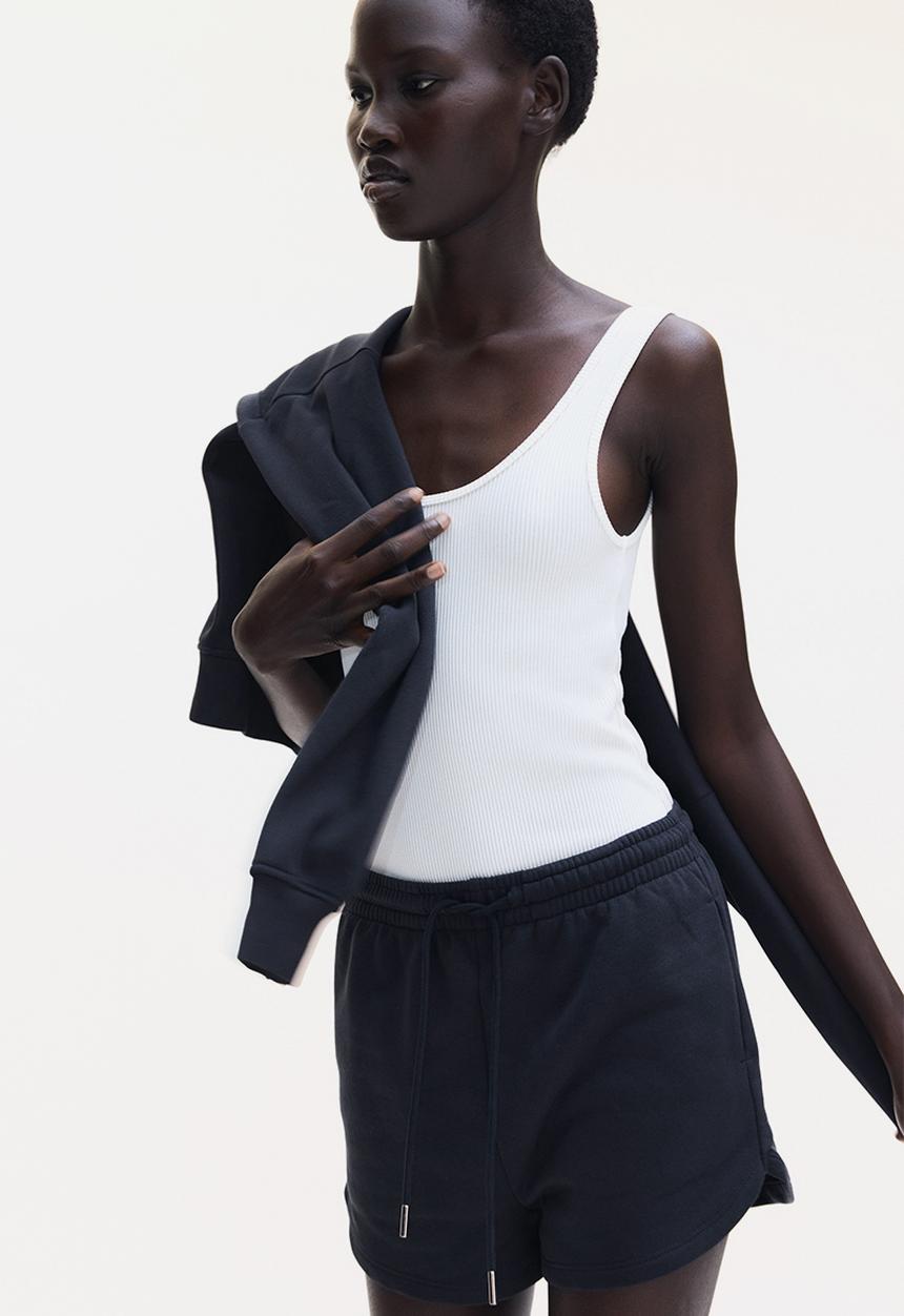 H&M - Sweatshirt shorts - navy blue