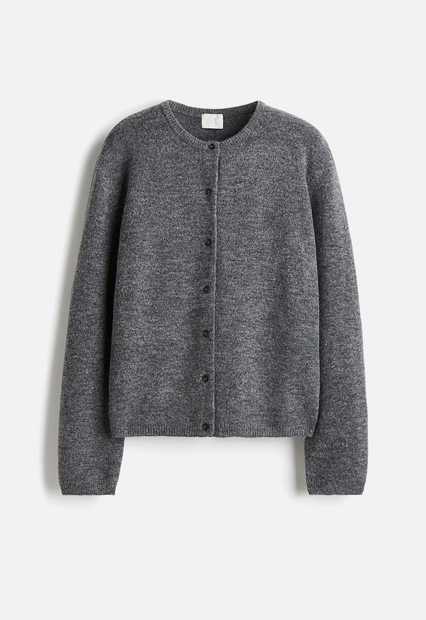 H&M - Loose-fit cardigan - grey marl