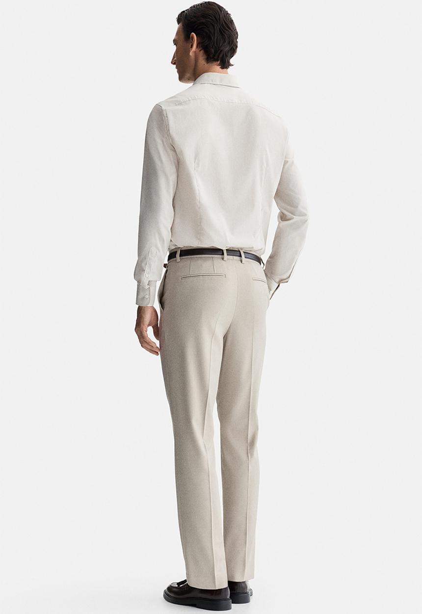 H&M - Slim fit easy-iron shirt - light beige