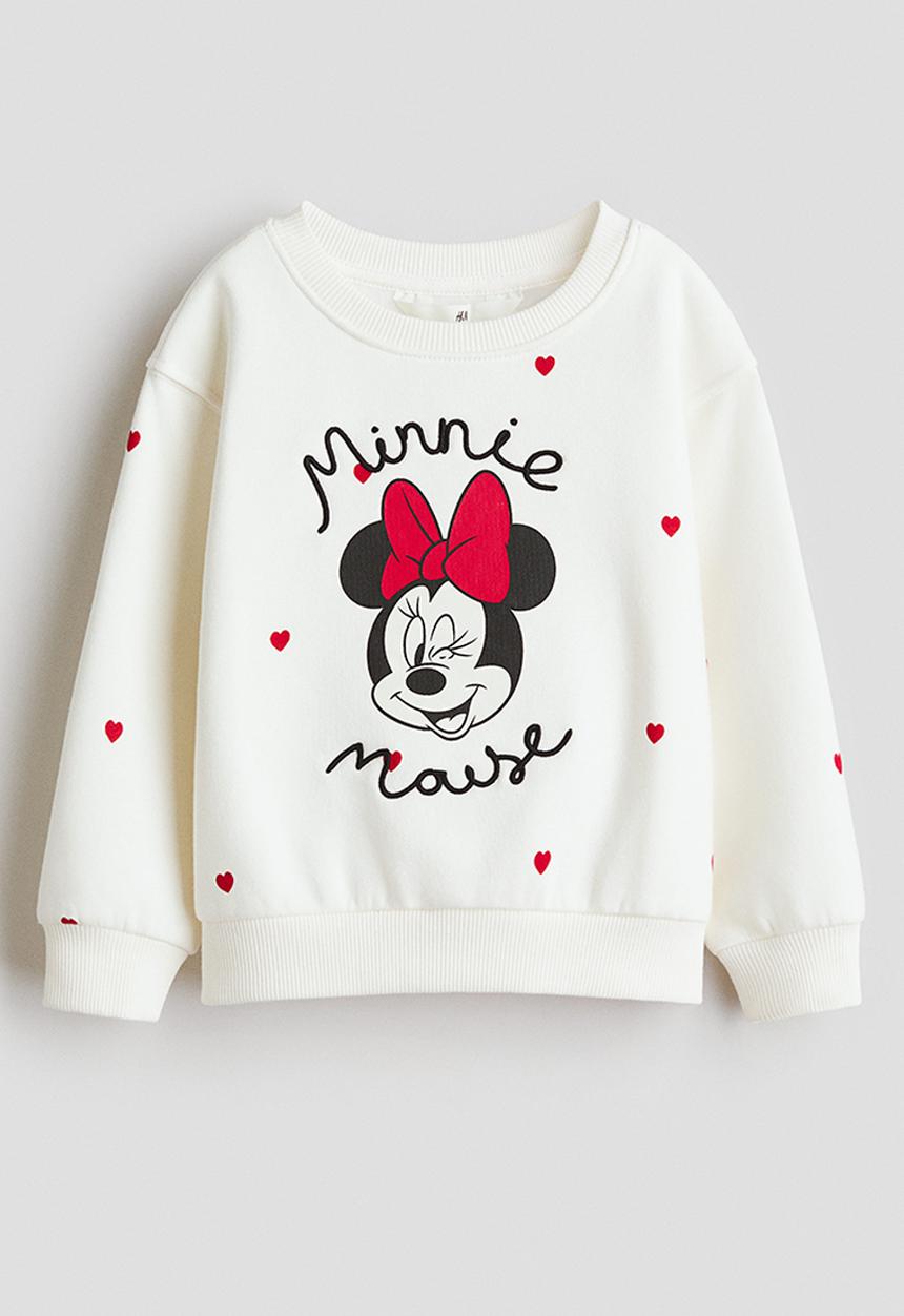 H&M - Motif-detail sweatshirt - white/minnie mouse
