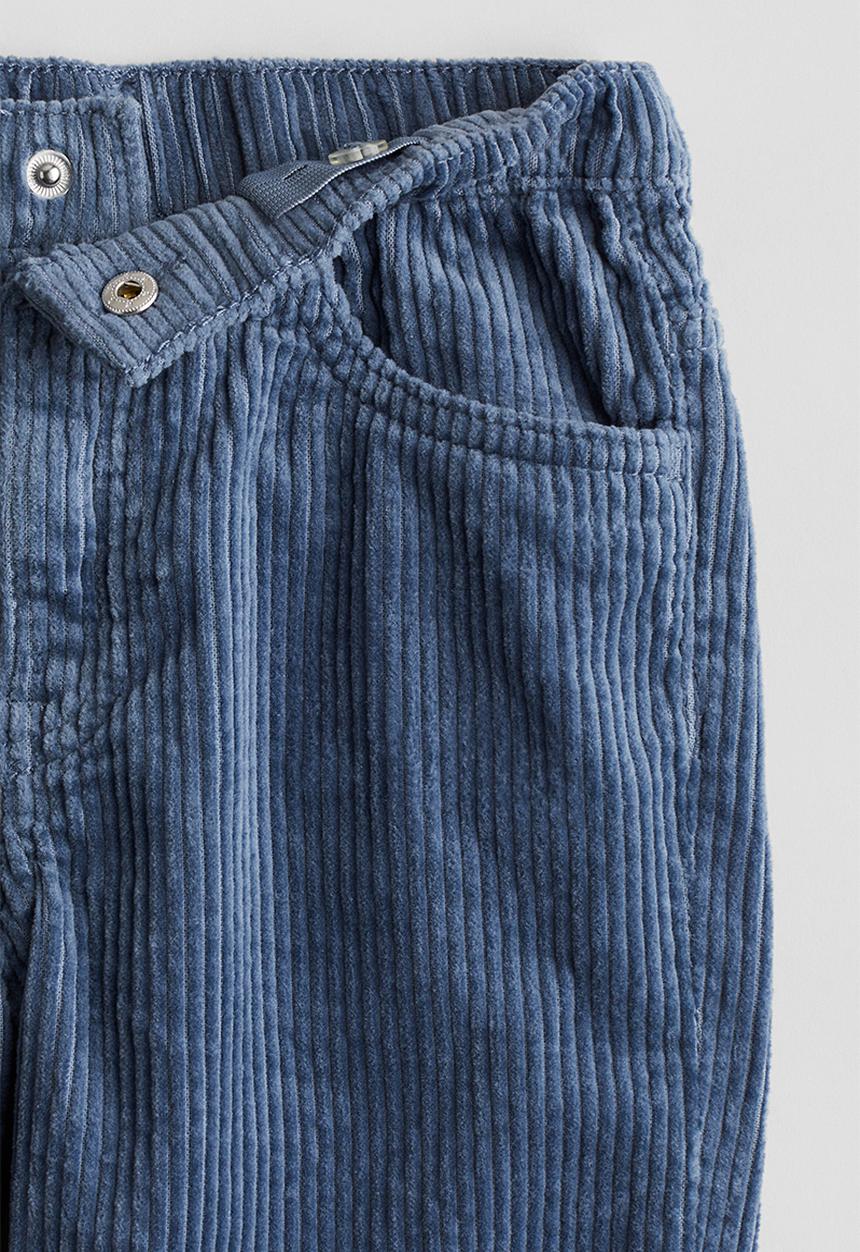 H&M - Cotton corduroy trousers - dusty blue