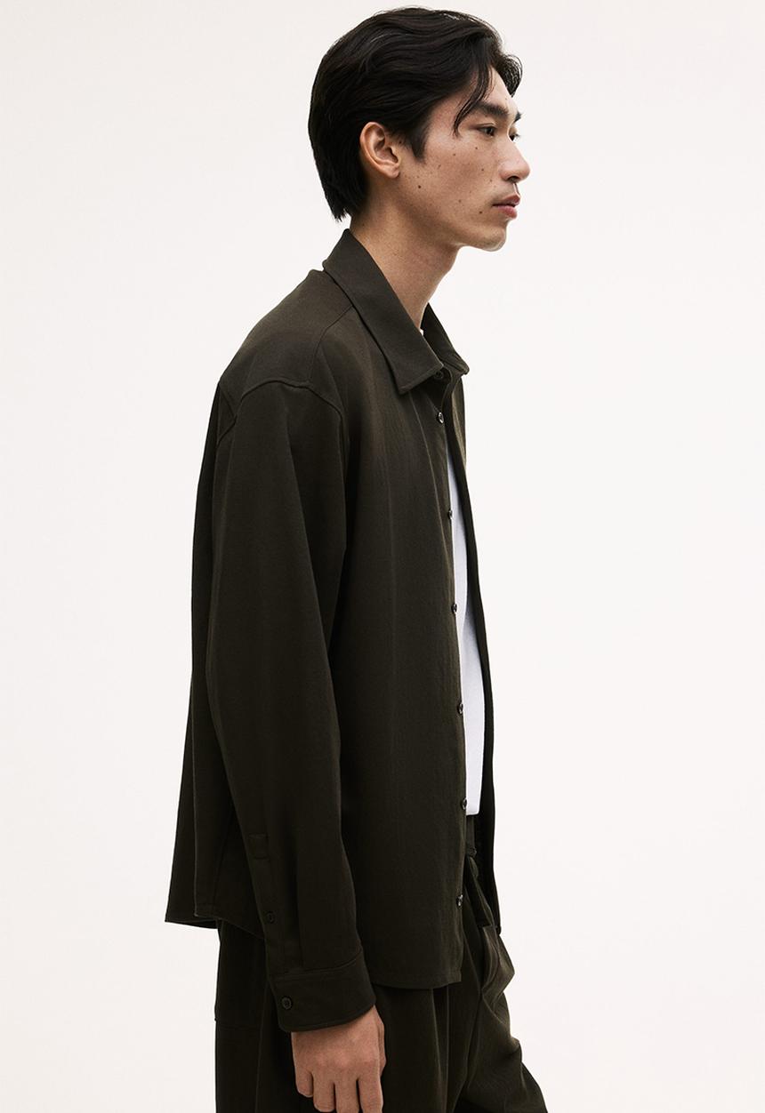 H&M - Loose fit shirt - dark khaki green