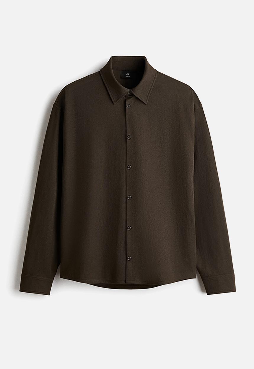 H&M - Loose fit shirt - dark khaki green