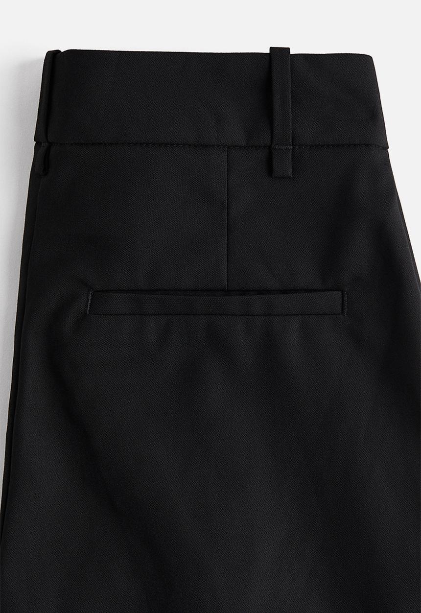 H&M - Wide tailored trousers - black