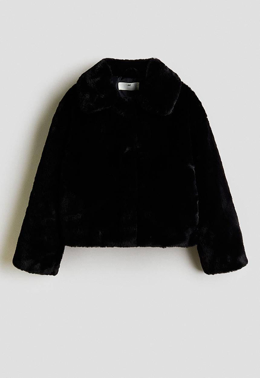 H&M - Fluffy jacket - black
