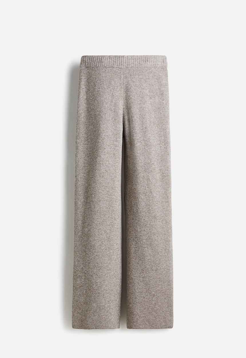 H&M - Knitted trousers - beige marl