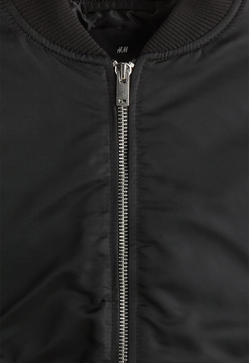 H&M - Nylon bomber jacket - black