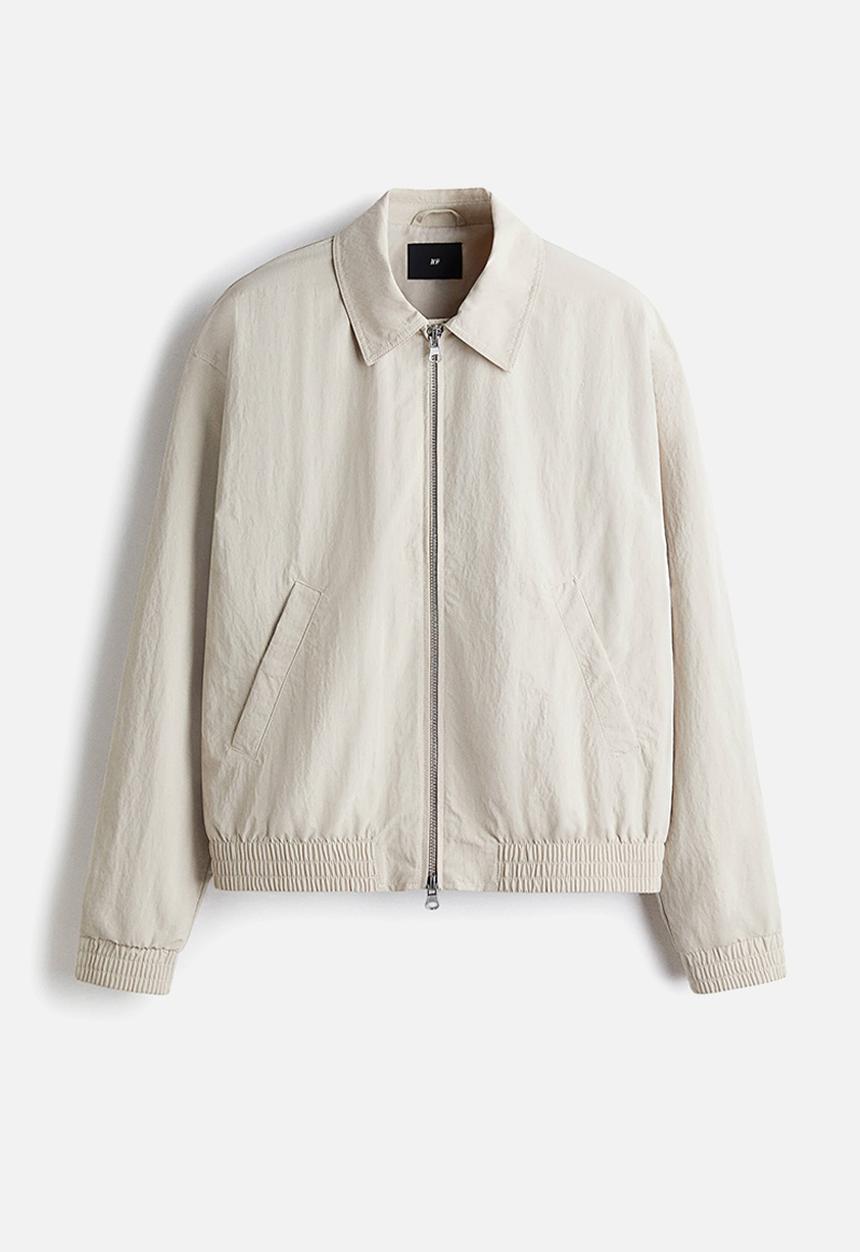 H&M - Collared bomber jacket - beige