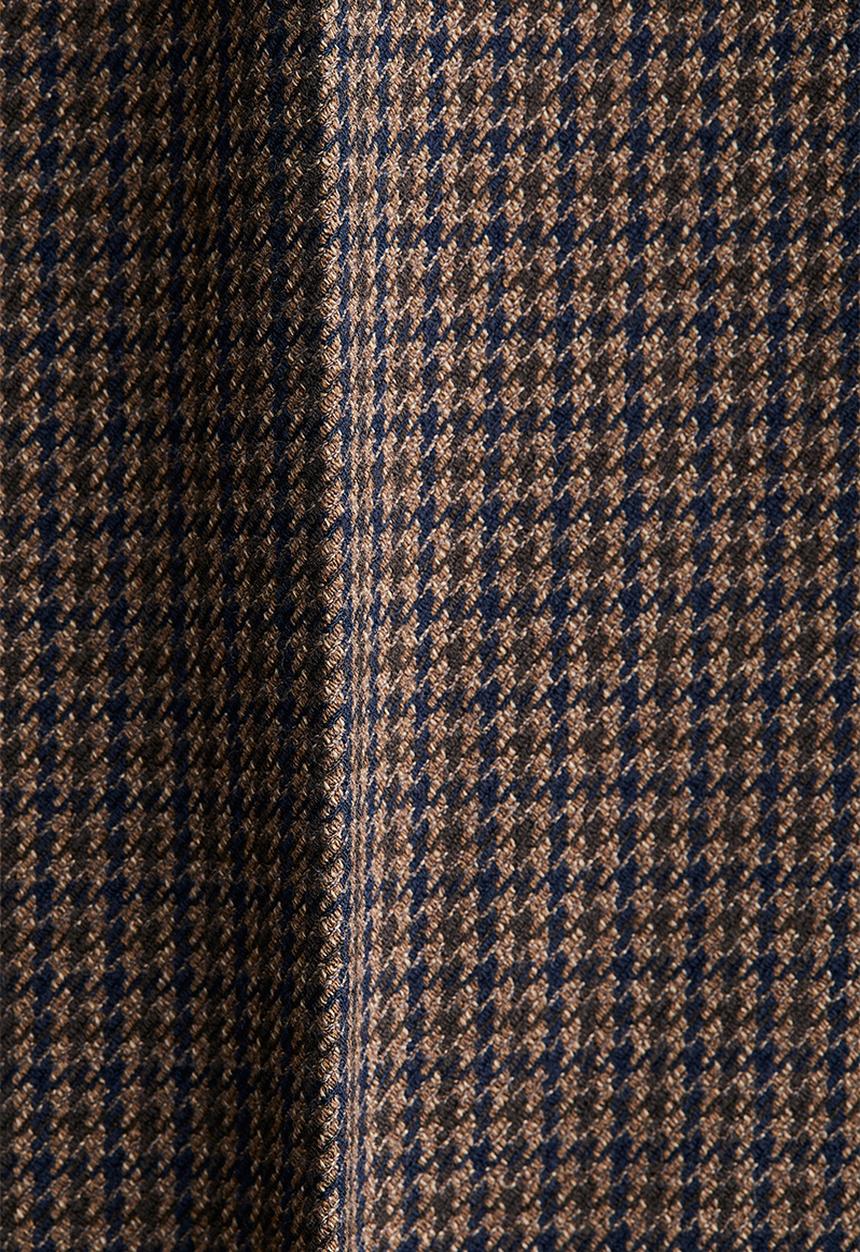 H&M - Bootcut trousers - dark beige/dogtooth pattern