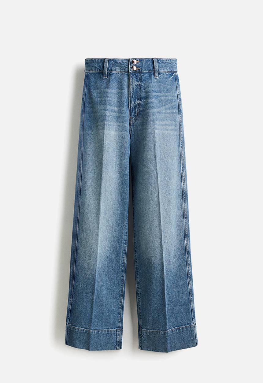 H&M - Wide high jeans - denim blue