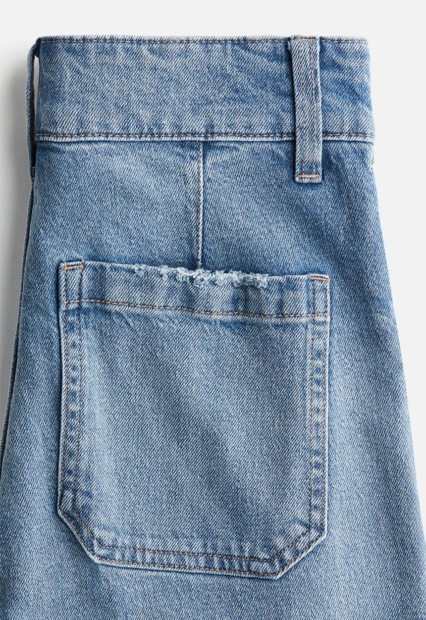 H&M - Wide high jeans - denim blue